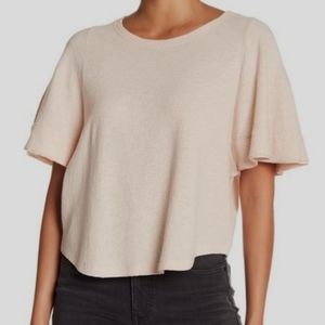 Madewell Ingrid Texture & Thread Collection Flutter Sleeve Top Sz